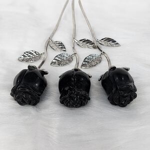 Obsidian Rosebud Stem